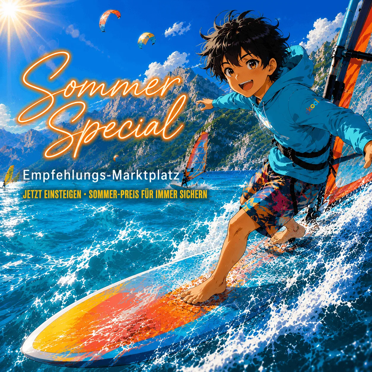 Sommer-Special-Angebot des Empfehlungs-Marktplatzes